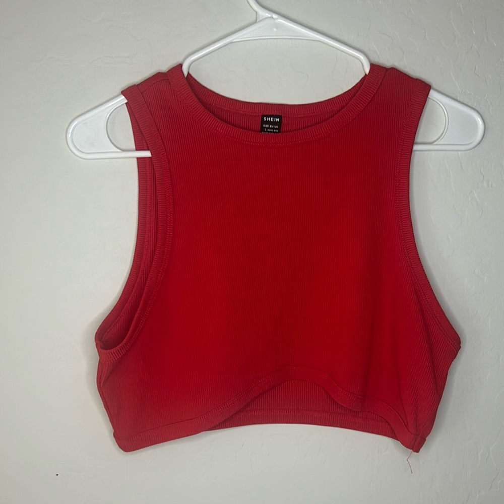 Red crop top